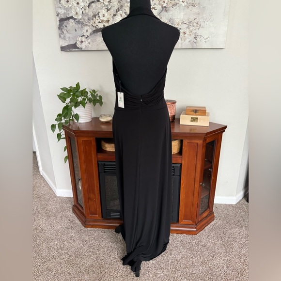NWT Calvin Klein Women's Long Open Back Black Dress - Size 8/Medium - Picture 3 of 7